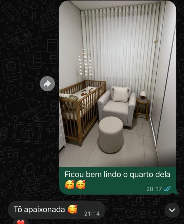 Print de depoimento real de cliente da SrHouse Decor (nº 1)
