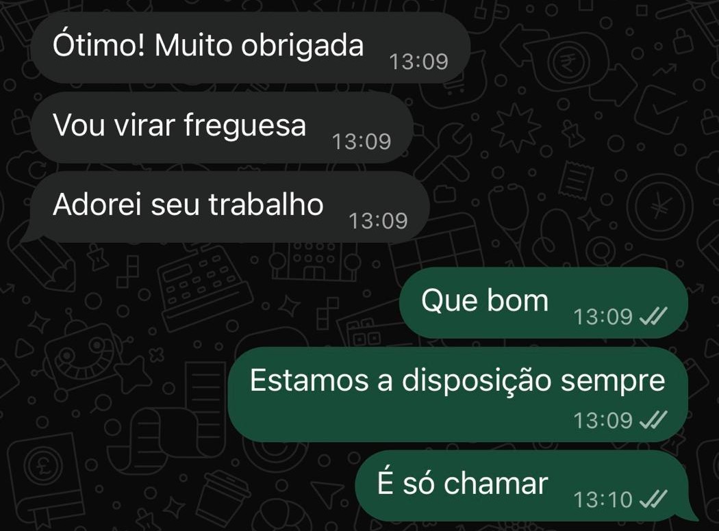 Print de depoimento real de cliente da SrHouse Decor (nº 4)