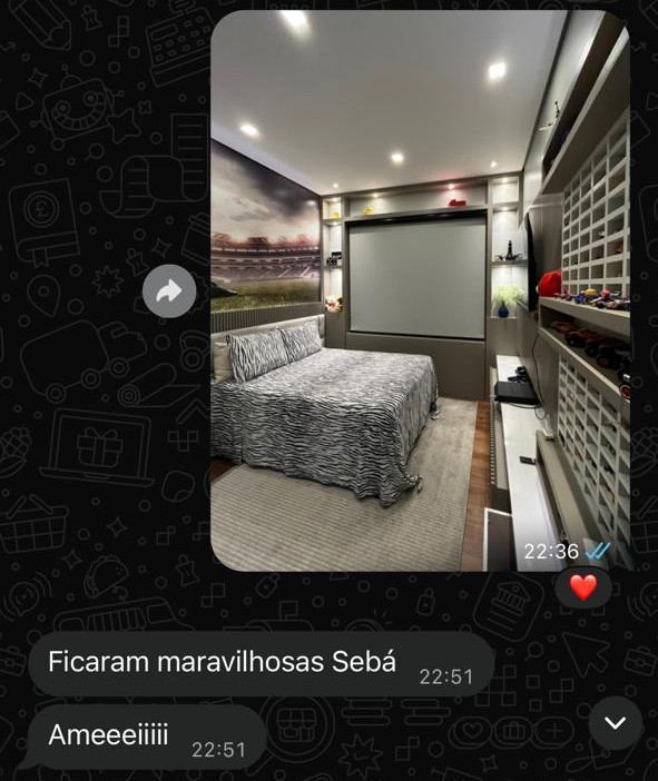 Print de depoimento real de cliente da SrHouse Decor (nº 8)