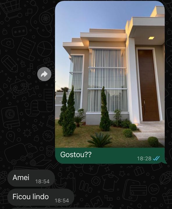 Print de depoimento real de cliente da SrHouse Decor (nº 12)